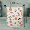 KUNRO Kids Laundry Hamper Clothes Gift Basket Storage Laundry Baskets Organizer Bin with Handles for Nursery Room (Balls) view 2