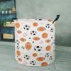 KUNRO Kids Laundry Hamper Clothes Gift Basket Storage Laundry Baskets Organizer Bin with Handles for Nursery Room (Balls) view 3
