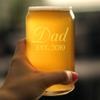 Bevvee Dad Est 2019 - New Father Beer Can Pint Glass Gift for First Time Parents - Decorative 16 Oz Glasses view 3