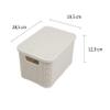 BranQ - Home essential 5901098045704 Rattan Basket Set of 3 Size S 7L Plastic PP Cream 28.5 x 19.5 x 12.9 cm (L x W x H) view 2