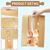 30 Pack Kraft Paper Bread Loaf Bag with Clear Front Window,Brown Bakery Cookie Food Coffee Storage Packaging Treat Bag (14" x 8.3" x 3.5") view 3