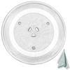 11.25" Microwave Glass Turntable Plate Fit for Samsung GE, 11 1/4" Microwave Glass Turntable Tray Replace WB49X10097 WB39X0078 WB49X10034 EAP651544 PS651544, 365 DAYS WARRANTY by Beaquicy view 1