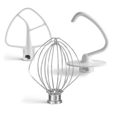 Attachments Accessories fit for Kitchenaid 4.5 QT Stand Mixer K45WW Wire Whip K45DH Dough Hook K45B Coated Flat Blade Paddle K45 K45SS KSM75 KSM90 KSM95 KSM100 KSM103 KSM110 KSM150PS prime&swift