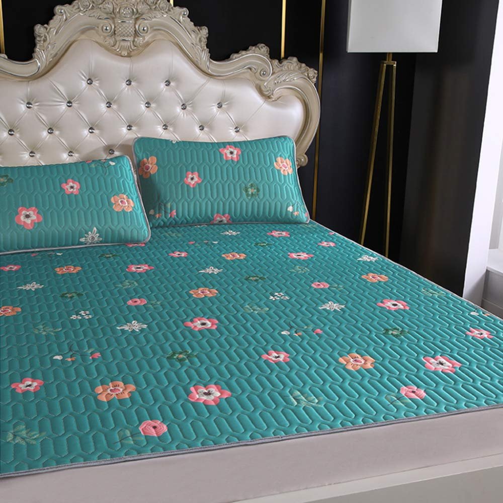 Cooling Mat with Pillowcase, Foldable Folding Summer Ice Silk Emulsion Cover, Chill Mattress Gel Pad Comfortably Cool Bed Cover,G-180200