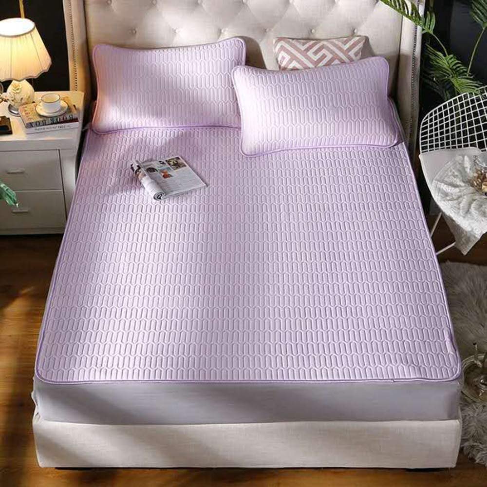 Cooling Mat with Pillowcase, Foldable Folding Summer Ice Silk Emulsion Cover, Chill Mattress Gel Pad Comfortably Cool Bed Cover,J-180200