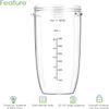 7 Pieces nutribullet Blender Cups & Blade Replacement Set 32oz Huge Cup with 1 Flip-Top To-Go Lid and 1 Lid Ring & Premium Extractor Blade with Compatible with NutriBullet 600w/900w Blender view 3