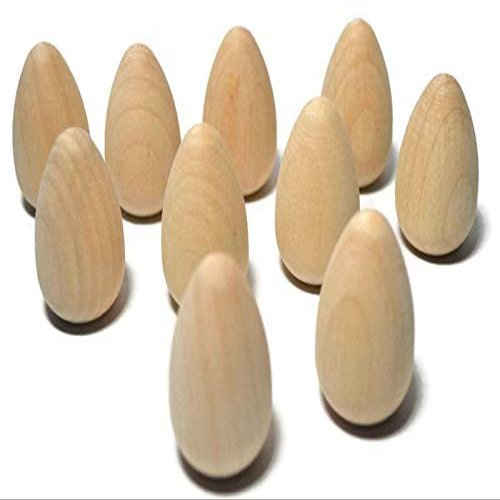 1-5/8'' Wood Eggs - Set of 10 Wooden Eggs - Pigeon Egg - Unfinished Wood Egg - DIY