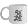 Amisk Preschool Teacher Coffee Mug Your 3 Yr Old Just Said F Word At School Funny Gift Idea Coffee Cup view 1
