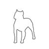 MAGNET Pitbull Dog Canine Pet Magnetic Vinyl Car Fridge Sticks to any Metal Surface 5" view 1