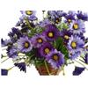 19.7" Silk Chain Hanging Flowers Wicker Cone Basket Artificial Daisy Purple view 3