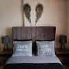 Angel Wings Metal Wall Art, 100% Metal 2D, Sculpture, Large and Wide - Wall Hanging for Living Room, Bedroom, Dorm, Gift for Her, Heart Shap (Black) view 4