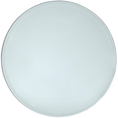 Hamilton Hills Polished 28 Inch Acrylic Glass Table Top | Transparent 1/2" Thick 1" Bevel Dining Table Pads | Coffee Table Cover Round 28" Diameter Glass Cut to Size | Flat Circular Tempered Sheet