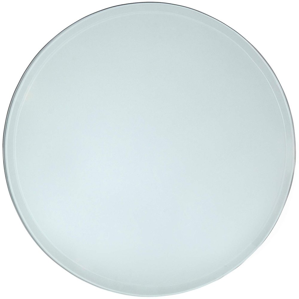 Hamilton Hills Polished 28 Inch Acrylic Glass Table Top | Transparent 1/2" Thick 1" Bevel Dining Table Pads | Coffee Table Cover Round 28" Diameter Glass Cut to Size | Flat Circular Tempered Sheet