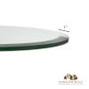 Hamilton Hills Polished 28 Inch Acrylic Glass Table Top | Transparent 1/2" Thick 1" Bevel Dining Table Pads | Coffee Table Cover Round 28" Diameter Glass Cut to Size | Flat Circular Tempered Sheet view 3