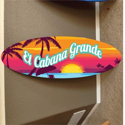 5' wall hanging surf board surfboard decor hawaiian beach surfing beach decor