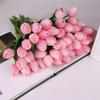 10 Pcs Beauty Real Touch Flowers Latex Tulips Flower Artificial Bouquet Fake Flower Bridal Bouquet Decorate Flowers for Wedding view 1
