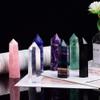 Runyangshi 7pcs Natural Crystal Healing Wands, Height 3.3"-3.5" Single Point Healing Crystal Wand 6 Faceted Reiki Chakra Stones Crystal Healing Prism for Reiki, Home Decor view 4