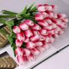10 Pcs Beauty Real Touch Flowers Latex Tulips Flower Artificial Bouquet Fake Flower Bridal Bouquet Decorate Flowers for Wedding view 1