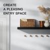 AMADA HOMEFURNISHING Floating Shelves Wall Mounted, 24 x 7 Inch Wall Shelves for Bathroom, Bedroom, Living Room, Black Shelves Set of 2 view 4