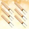 Cabilock Wooden Handle Stainless Steel Bbq Forks 304 Grade Corn Barbecue Meat Forks Rust-proof Easy to Clean Essential Grill Accessories view 3