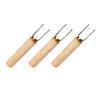 Cabilock Wooden Handle Stainless Steel Bbq Forks 304 Grade Corn Barbecue Meat Forks Rust-proof Easy to Clean Essential Grill Accessories view 4