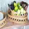 Oval Design Decorative Woven Wood Tray - Set of 3 view 2