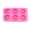 Cabilock Cavity Oval Silicone Soap for Handmade Soap Candy and Chocolate Dishwasher Safe Heat Versatile Baking Pink view 1