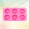 Cabilock Cavity Oval Silicone Soap for Handmade Soap Candy and Chocolate Dishwasher Safe Heat Versatile Baking Pink view 4