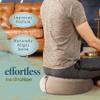 Florensi Zafu Meditation Cushion - Large, Round Velvet, Ocean Abyss, Buckwheat-Filled Floor Pillow for Sitting, Mandala Velvet Yoga Bolster Pillow, Machine-Washable Cover for Floor Cushions view 3