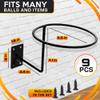 9 Pcs Helmet Holder Wall Mount - Reliable Cowboy Hat Holder for Wall Made of Sturdy Metal, Easy & Firm Installation, Convenient Storage of Helmets & Hats for Entryway Organization - 35 Lbs Max Load view 2