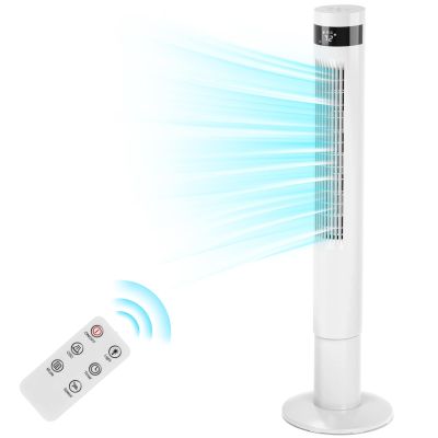 Antarctic Star Tower Fan Portable Electric Oscillating Fan Quiet Cooling Remote Control Standing Bladeless Floor Fans 3 Speeds Wind Modes Timer Bedroom Office (43 inch, White)
