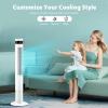 Antarctic Star Tower Fan Portable Electric Oscillating Fan Quiet Cooling Remote Control Standing Bladeless Floor Fans 3 Speeds Wind Modes Timer Bedroom Office (43 inch, White) view 2