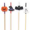 Halloween Holiday Assorted Bamboo Picks Skewers for Appetizers, Drinks, Desserts - 3.9" (10cm) - Pumpkin, Witch Hat, Bat, Ghost - 300pcs view 1