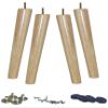 WEICHUAN Solid Rubber Wood Replacement Sofa Couch Chair Ottoman Loveseat Coffee Table Cabinet Furniture Wood Legs(10" Slant Set of 4) view 1