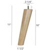 WEICHUAN Solid Rubber Wood Replacement Sofa Couch Chair Ottoman Loveseat Coffee Table Cabinet Furniture Wood Legs(10" Slant Set of 4) view 2