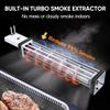 Indoor Grill CUSIMAX Electric Smokeless Grill Portable Korean BBQ with Turbo Smoke Extractor Technology, Non-stick Removable Plate, Tempered Glass Lid, Great for Party(Single Plate) view 4