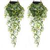 Artificial Hanging Vine, LoveniMen Plastic Ivy Plants Greenery Fake Weeping Willow Rattan Wicker Twig for Garden Garland Outdoor Indoor Home UV Resistant Jungle Party Supplies Decoration Yellow 2 pack view 1