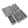 Cicilin Underwear Organisers Drawer Storage Organiser Foldable Drawer Dividers Closet Storage Box for Bras, Socks, Ties, Scarves, and Other Accessories (Set of 4) Cardboard Grey view 1