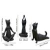 Artgenius Collective Yoga Cat Statue,Namaste Spiritual Home Decor Yoga Animal Figurine-Great Decor for Desktop, Bookshelf,Yoga Practice Room (Set of 3) view 3