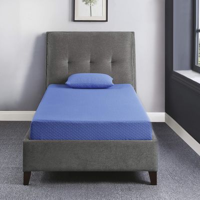 Lexicon Cantus 7-Inch Gel-Infused Memory Foam Mattress Set, Twin, Blue