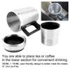 12V Electric Kettle, 350ML + 150ML Stainless Steel Car Electric Kettle Coffee Tea Water Heating Cup Silver view 3