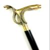 PIRU Victorian Designer Brass Cobra Handle Wooden Walking Stick Vintage Cane Handmade view 1