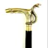 PIRU Victorian Designer Brass Cobra Handle Wooden Walking Stick Vintage Cane Handmade view 2