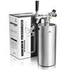 TMCRAFT 128oz Mini Keg Growler, Pressurized Stainless Steel Home Keg Kit System with Updated Co2 Regulator Keeps Fresh and Carbonation for Homebrew, Craft and Draft Beer view 1