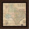 Wall Art Giant | 1858 Map Of Texas | Canvas Or Framed Print | Various Sizes view 1