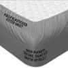 COONP Twin Mattress Topper, Extra Thick Pillowtop, Cooling Plush Mattress Pad Cover Bed Topper Protector with 8-21 Inch Deep Pocket (Grey, Twin) view 4