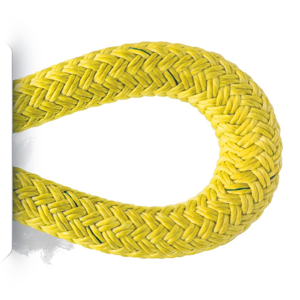 Pelican Rope High Strength Low Stretch Versatile Polyester Double Braid 100% Polyester Core and Cover The Ape Rigging Rope 1/2" 150 ft. Yellow - 11,000 lbs Tensile Strength