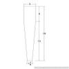 Highland Manor Wood Products Narrow 4 Sided Tapered Coffee Table Leg - 18" Tall x 3" Wide (Oak) (1 Leg) view 2