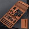 Manicure Set Nail Clippers Pedicure Kit,Stainless Steel Manicure Kit, Portable Travel Nail Manicure/Pedicure Tools Kit with Leather Case for Travel Men Women,Blue view 4
