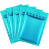 Hestya 200 Pieces Film Resealable Bags Polyester Odor Proof Bags Aluminum Foil Food Storage Metallic Flat Zipper Sealable Pouch for Small Business Candy Sample Packaging(8 x 13 cm,Blue) view 1